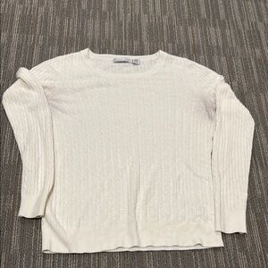 Luxe White Sweater size medium